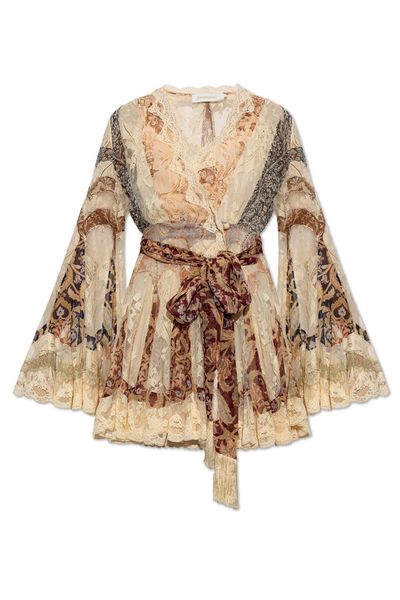Zimmermann Belted Lace Mini Dress