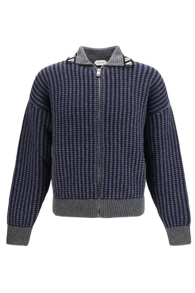 Versace Crochet Zipped Cardigan