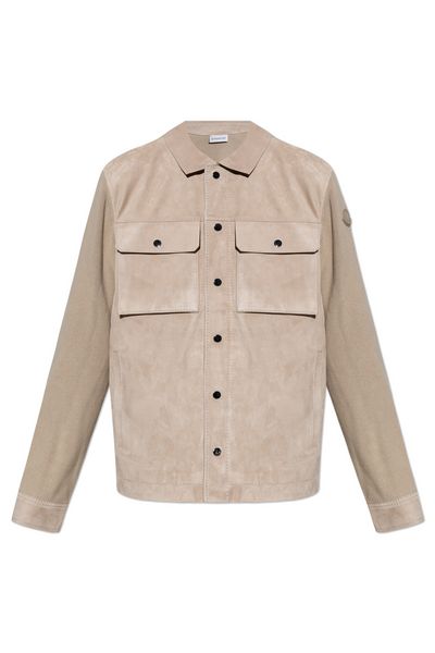 Moncler Leather Front Buttoned Cardigan
