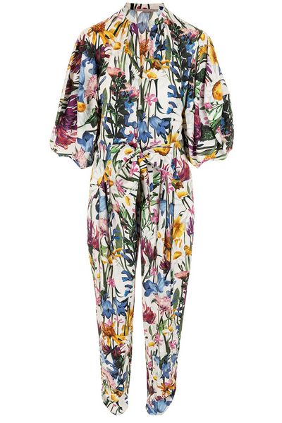 Stella McCartney Rewild Floral-Printed Puff Sleeved Jumpsuit