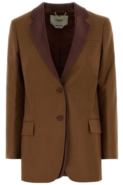 Fendi Single Breasted Tailored Blazer