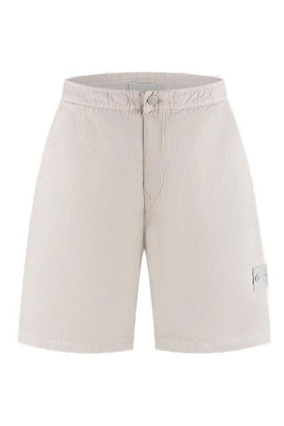 Stone Island Logo Patch Buttoned Shorts