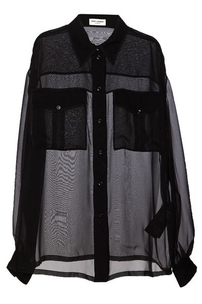 Saint Laurent Buttoned Long-Sleeved Shirt