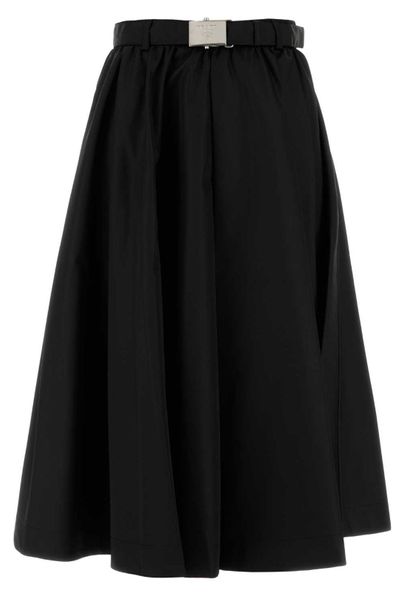 Prada Belted Midi Skirt