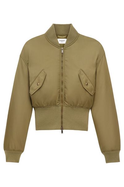 Saint Laurent Zip-Up Padded Bomber Jacket