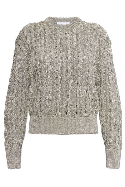 Alexander McQueen Cable Knit Lurex Sweater