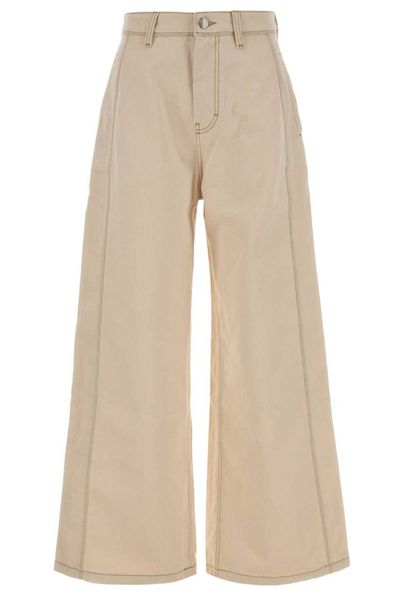 AMI Logo Patch Wide-Leg Jeans