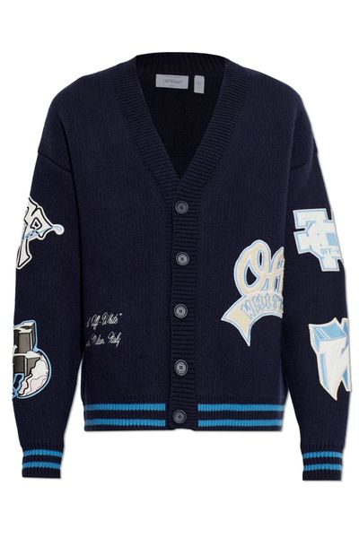 Off-White Logo Patch Cardigan