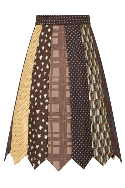 Moschino Patchwork Asymmetric Midi Skirt