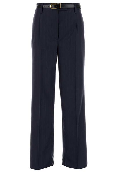 Prada Pleated Belted Trousers