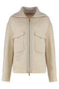 Moncler Logo Patch Zip-Up Shirt