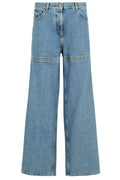 The Attico Wide-Leg Cut-Out Detail Jeans