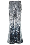 Alberta Ferretti Flared Sequined Pants