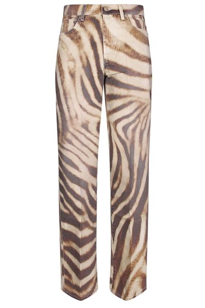 7 For All Mankind Zebra Print Straight Jeans