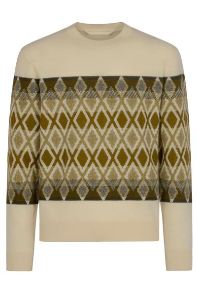 Moncler Logo Patch Intarsia Knitted Jumper