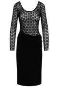 Givenchy Monogram Tulle Draped Dress