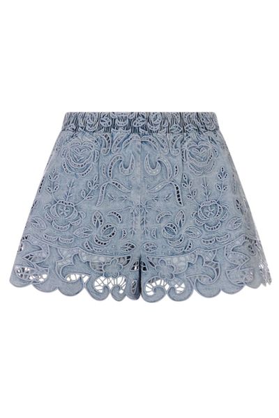 Alice + Olivia Alice + Olivia Kenley Eyelet Denim Shorts