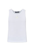 Dolce & Gabbana Logo Patch Ribbed Top