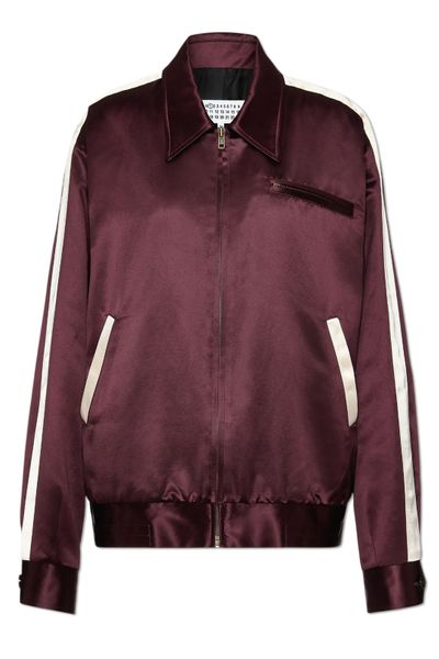 Maison Margiela Contrast-Stripe Satin Jacket