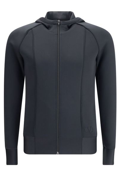 Valentino VLogo Embossed Jersey Hoodie