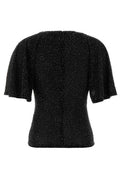 Rabanne Embroidered Flutter-Sleeve Top