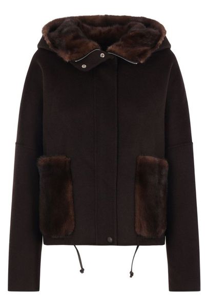 Yves Salomon Zip-Up Long-Sleeved Jacket