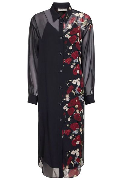 Khaite Floral Printed Shirt Dresses