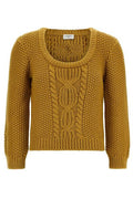 Saint Laurent Scoop-Neck Cable-Knit Jumper