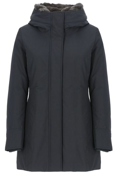 Woolrich Logo-Patch Zip-Up Padded Coat