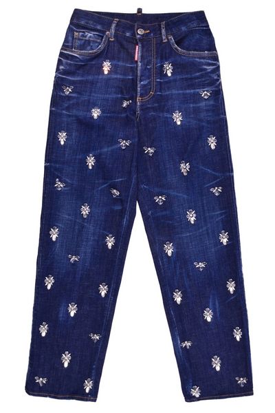 Dsquared2 High-Waisted Embellished Jeans