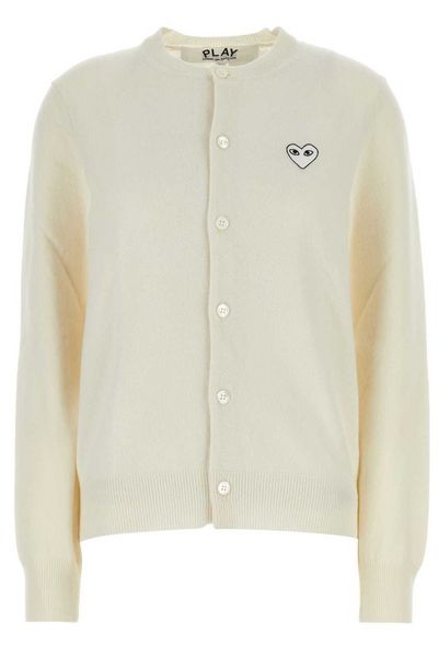 Comme des Garçons Play Logo Patch Knitted Cardigan