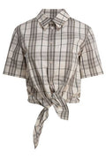 Burberry Cropped Checked Shirt