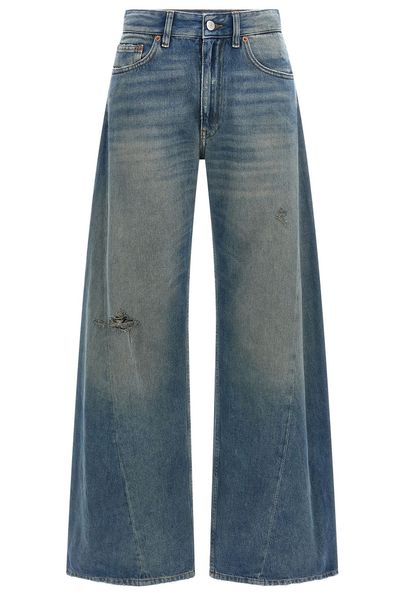 MM6 Maison Margiela Wide-Leg Distressed Jeans