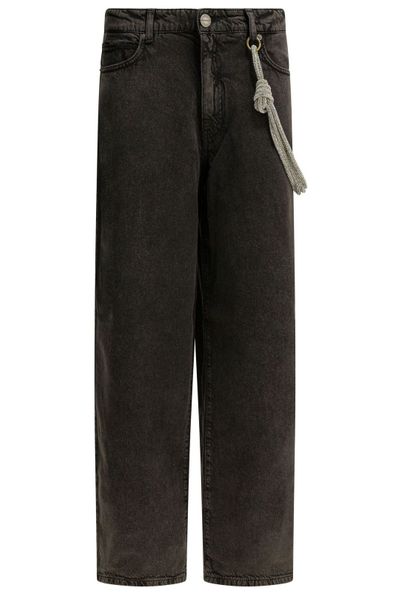 Pinko Chain Detail Straight-Leg Jeans