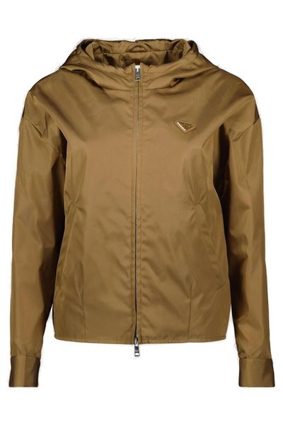 Prada Triangle-Logo Zipped Jacket