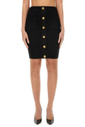 Balmain Herringbone Patterned Pencil Skirt