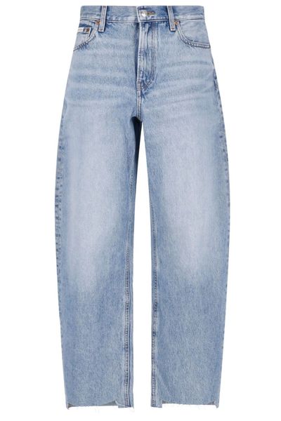 Calvin Klein Raw-Hem Straight-Leg Jeans