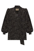 Valentino Star-Print Tie-Neck Top