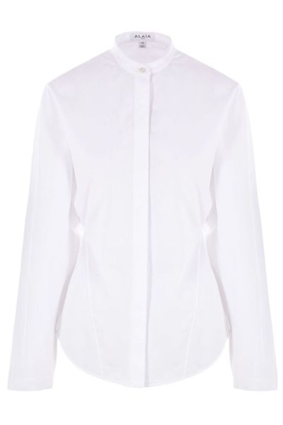 Alaïa Long-Sleeved Curved Hem Shirt
