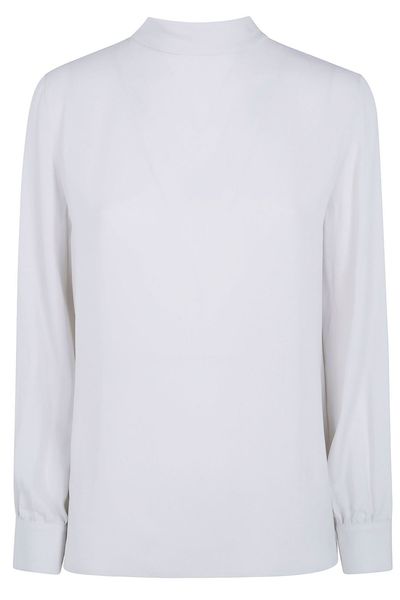 Giorgio Armani Tie Back Straight Hem Blouse
