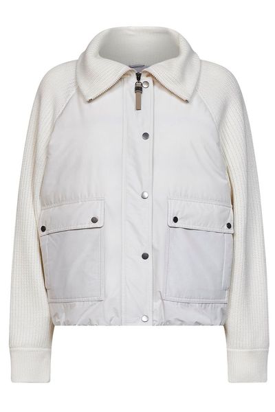 Brunello Cucinelli Zipper Knit Down Jacket