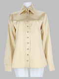 Khaite Button-Up Long-Sleeve Shirt