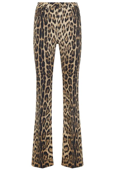 Roberto Cavalli Animal Printed Flared Jeans