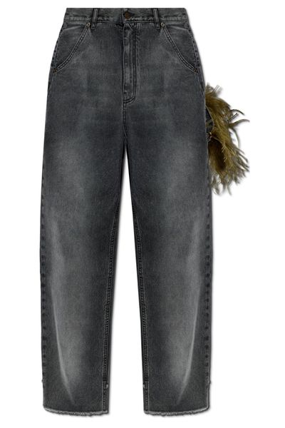 DARKPARK Lisa Feather-Trim Jeans