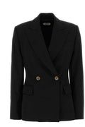 Versace Double-Breasted Grain De Poudre Blazer