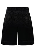 Alberta Ferretti High-Waist Jacquard Shorts