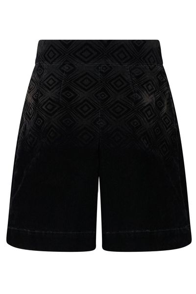 Alberta Ferretti High-Waist Jacquard Shorts