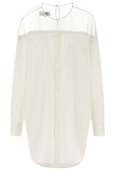 MM6 Maison Margiela Panelled Long Sleeved Shirt