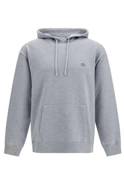 Valentino Logo-Embroidered Drawstring Hoodie
