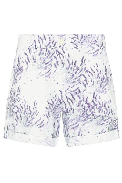 Vilebrequin Lavender Print Linen Shorts